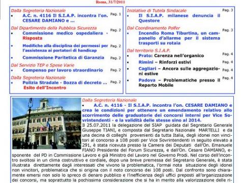 SIAPInform@ nr. 18 del 31 luglio 2011