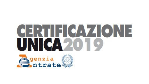RIELABORAZIONE CERTIFICAZIONE UNICA 2019- REDDITI 2018 - Richiesta intervento urgente