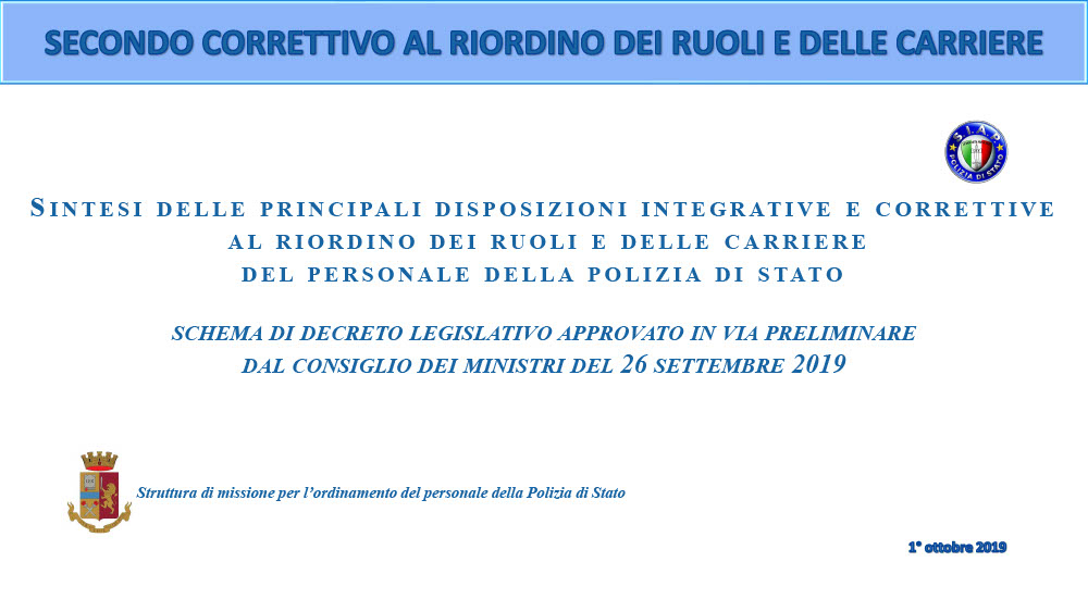 2° CORRETTIVO AL RIORDINO - SLIDES RIEPILOGATIVE