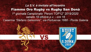 EVENTI: FIAMME ORO RUGBY