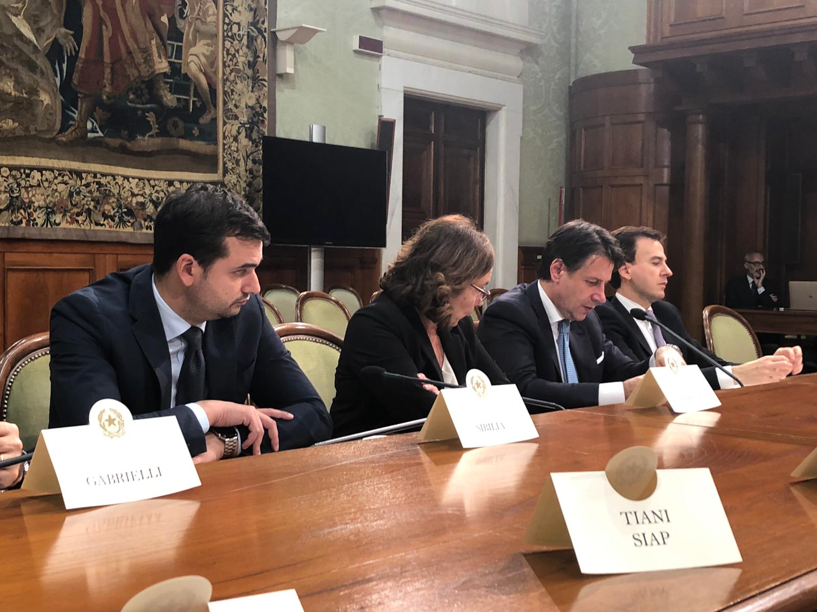 Esito incontro con Presidente Consiglio dei Ministri