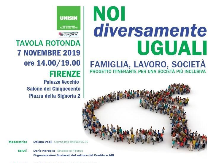 Tavola Rotonda:  Noi diversamente Uguali. Famiglia, lavoro, società. Progetto itinerante per una società più inclusiva