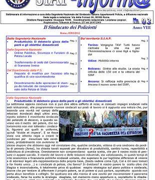 SIAPInform@ nr. 03 del 5 Marzo 2012