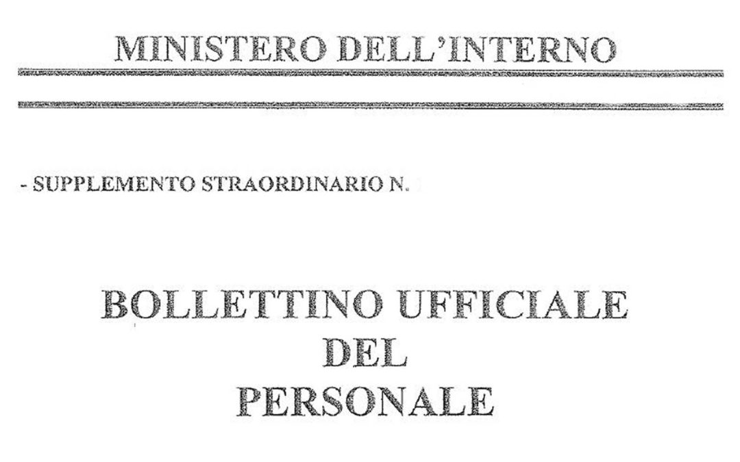 Bollettino Ufficiale del personale - Ultime edizioni