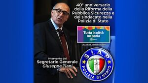 40 ANNIVERSARIO DELLA POLIZIA DI STATO E DEL SINDACATO DEI POLIZIOTTI.