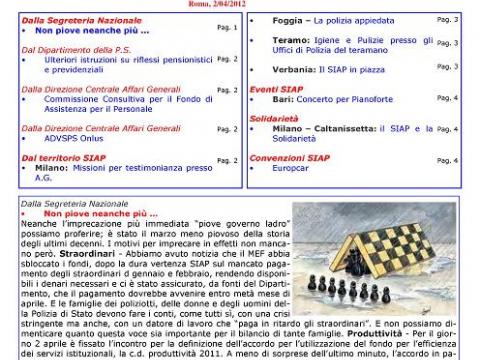 SIAPInform@ nr. 06 del 2 Aprile 2012
