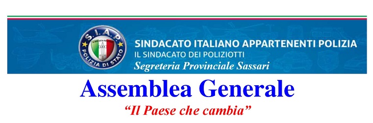 Assemblea Generale a Sassari 