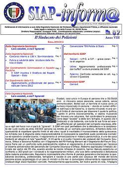 SIAPInform@ nr. 07 del 20 Aprile 2012