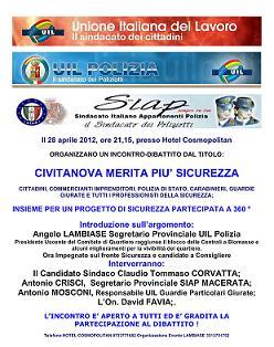 Civitanova merita più Sicurezza