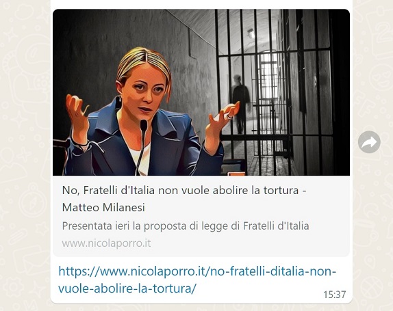 NicolaPorro.it -  No, Fratelli d’Italia non vuole abolire la tortura. La posizione del SIAP