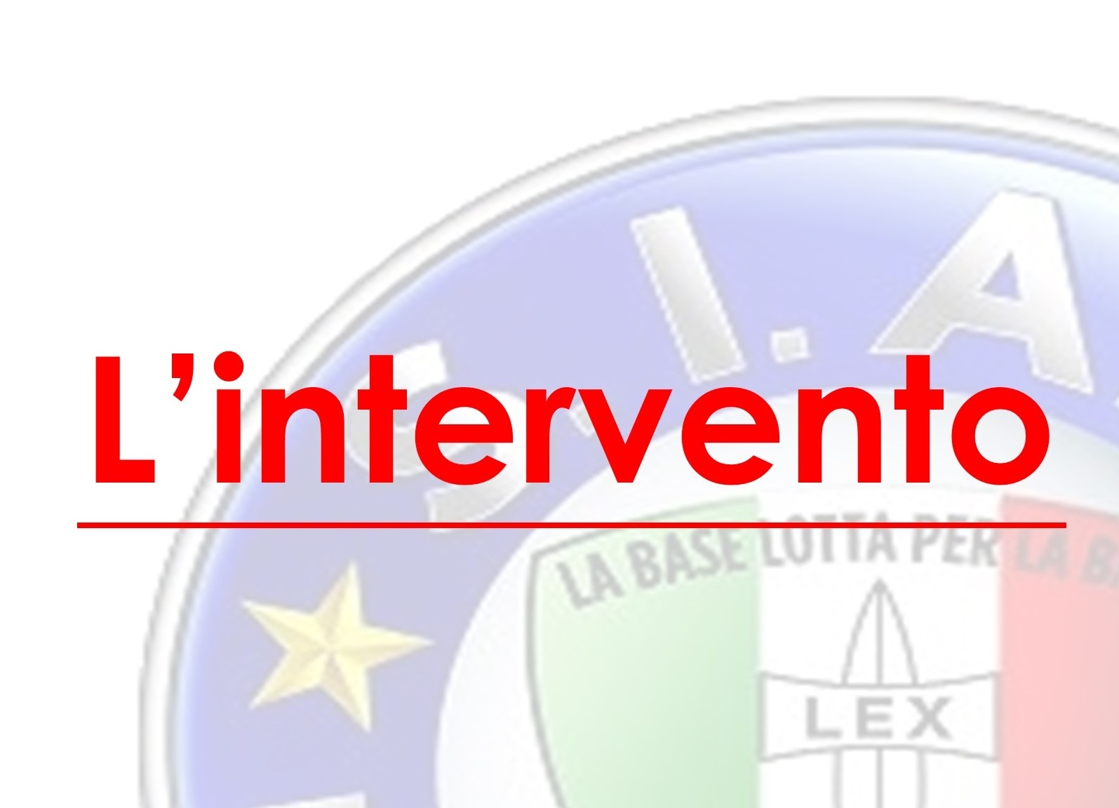 L\'Intervento - Istituzione specializzazione o qualificazione in “Meccanica Fine”