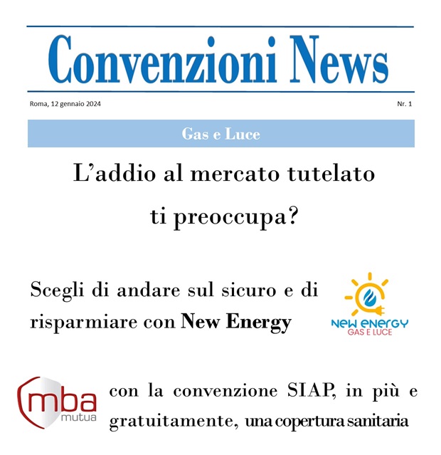 SIAPConvenzioni - Gas e Luce, offerta esclusiva di New Energy
