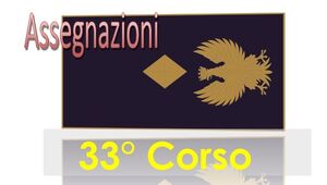 33°Corso Vice Sovrintendenti - Assegnazioni dei frequentatori 1° e 2° ciclo