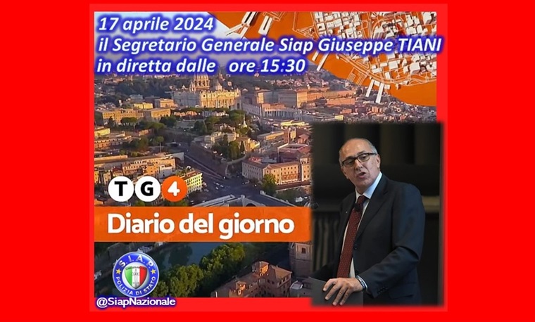 Il Segretario Generale Tiani in diretta a Diario del Giorno - Rete 4