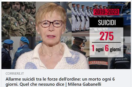 Fenomeno suicidario nelle forze di polizia e nelle forze armate