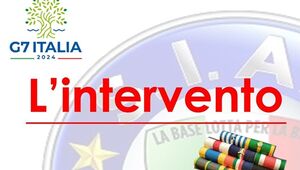 L\'Intervento - G7 Brindisi - Attestato di merito con relativo nastrino 