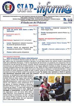SIAPInform@ nr. 09 del 29 Maggio 2012