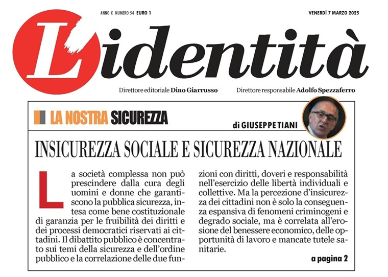 L\'Identità - Insicurezza Sociale e Sicurezza Nazionale