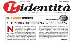 L\'Identità - Autonomia Differenziata e Sicurezza 