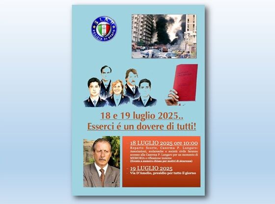 Palermo - SIAP: Manifestazioni 18 e 19 Luglio, bandita l\'ipocrisia e l\'ostentazione, noi solo con chi pretende verità e giustizia! 