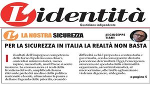 L\'Identità - Il paradosso italiano della sicurezza: reati in calo, paura in crescita