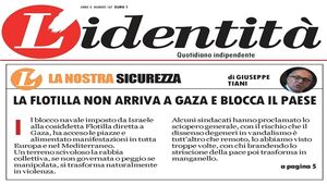 L\'Identità - La Flotilla non arriva a Gaza e blocca il Paese