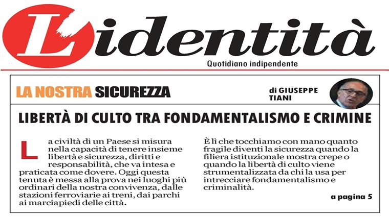L\'Identità - Libertà di culto tra fondamentalismo e crimine