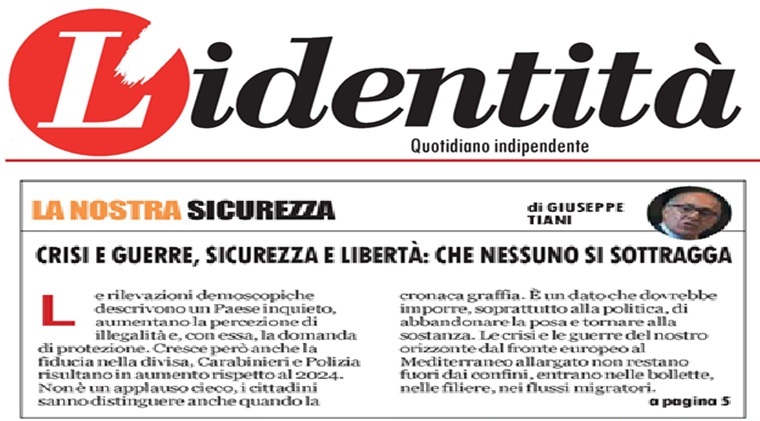 Crisi e guerre, sicurezza e libertà, che nessuno si sottragga
