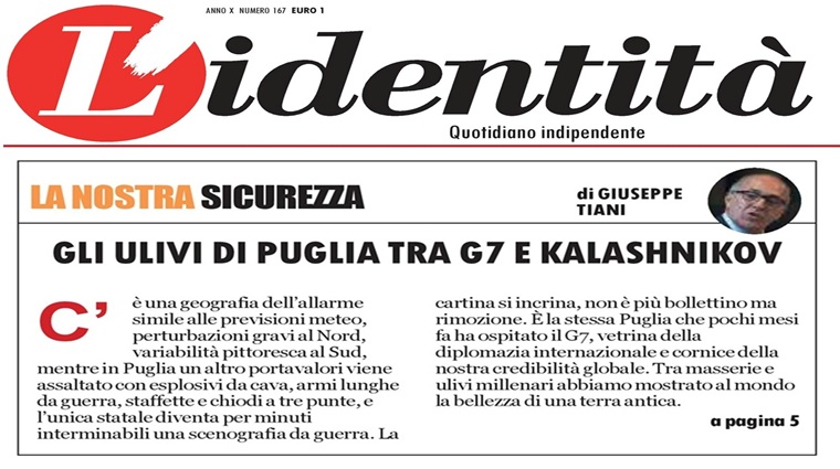L\'Identità - Gli ulivi di Puglia tra G7 e kalashnikov