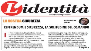 Referendum e sicurezza, la solitudine del comando
