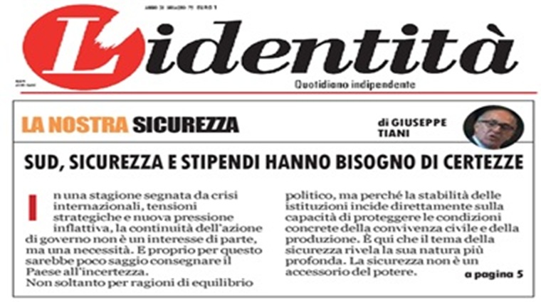 Sud, Sicurezza e Stipendi hanno bisogno di certezze