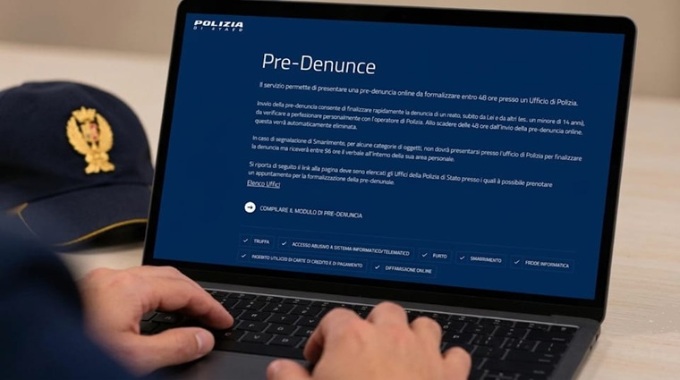 Avvio in produzione del portale Denunce Online e Prenotazioni