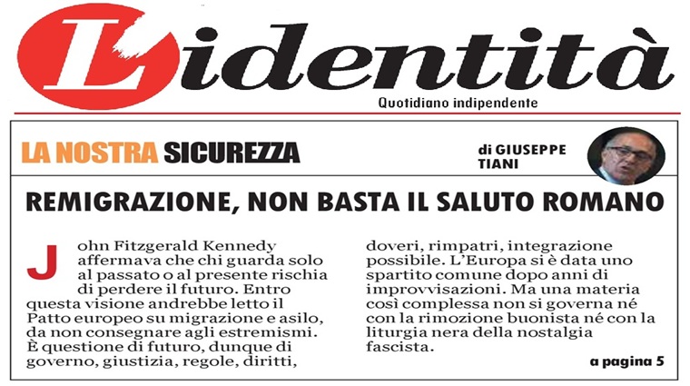 Remigrazione: non basta il saluto romano