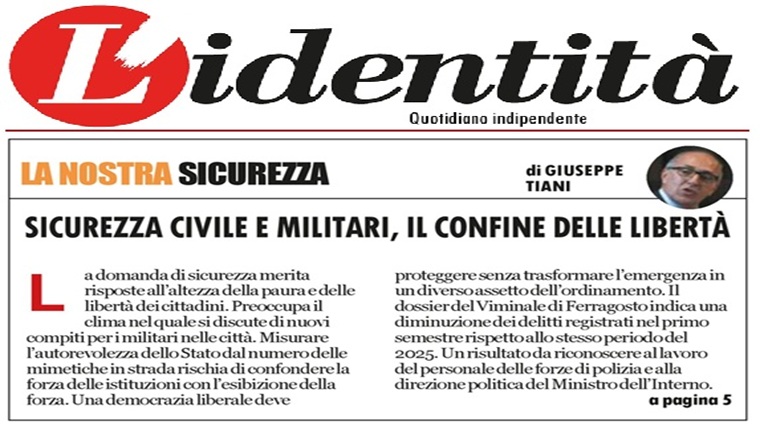 Sicurezza civile e militari, il confine delle libertà