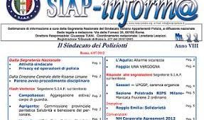 SIAPInform@ nr. 11 del giorno 6 Luglio 2012