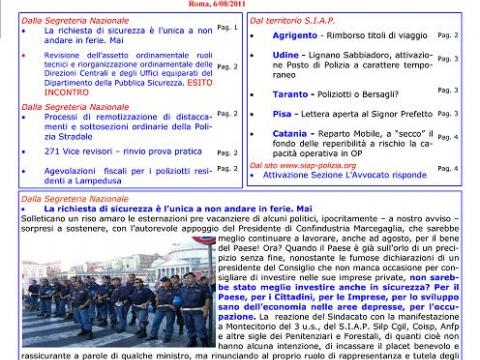 SIAPInform@ nr. 19 del 6 Agosto 2011