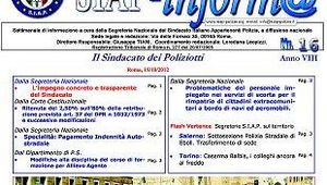 SIAPInform@ nr. 16 del 15 ottobre 2012