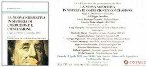 &quot;La nuova normativa in materia di corruzione e concussione&quot;