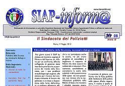 SIAPInform@ nr. 8 del 11 Maggio 2013 - Politiche della Sicurezza, necessario dialogo e risorse