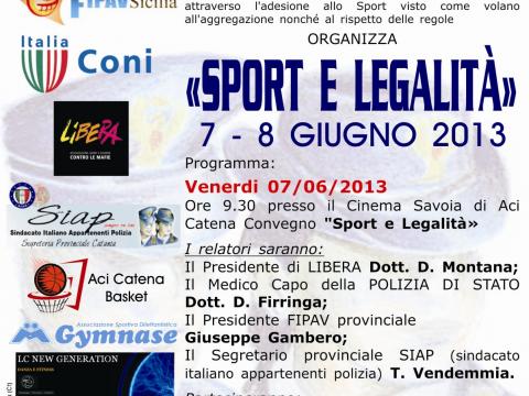 CONVEGNO  " SPORT E LEGALITA' "