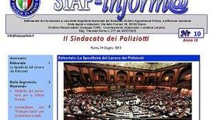 SiapInform@ n. 10 del 24 giugno 2013: La Specificit&agrave; del Lavoro dei Poliziotti
