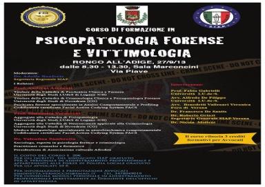 CORSO PSICOPATOLOGIA FORENZE E VITTIMOLOGIA 