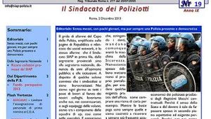 SIAPInform@ nr. 19 - SENZA MEZZI, CON POCHI GIOVANI, MA PUR SEMPRE UNA POLIZIA PRESENTE E DEMOCRATICA