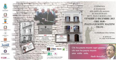 A TRANI UN IMMOBILE CONFISCATO ALLA MAFIA OSPITERA' LA POLIZIA GIUDIZIARIA