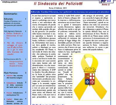 SIAPINFORM@03 - Cambia il Governo, ma i poliziotti e la sicurezza non possono più attendere 