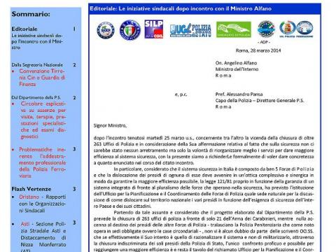 SIAPInform@05 - LE INIZIATIVE SINDACALI DOPO L'INCONTRO CON IL MINISTRO ALFANO