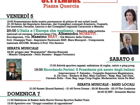 FESTA DEMOCRATICA A TRANI 