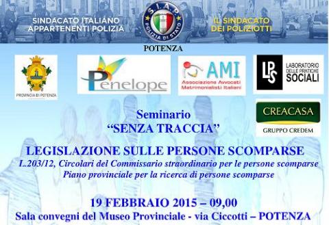&quot;SENZA TRACCIA&quot; - SEMINARIO
