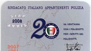 Tessera SIAP anno 2008