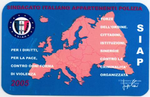 Tessera SIAP anno 2005